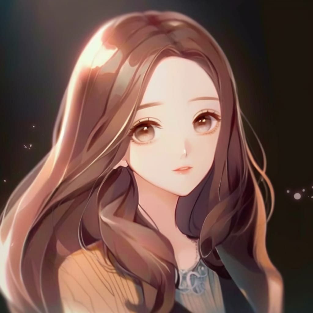 Josei anime girl with brown hair Josei anime girl with brown hair