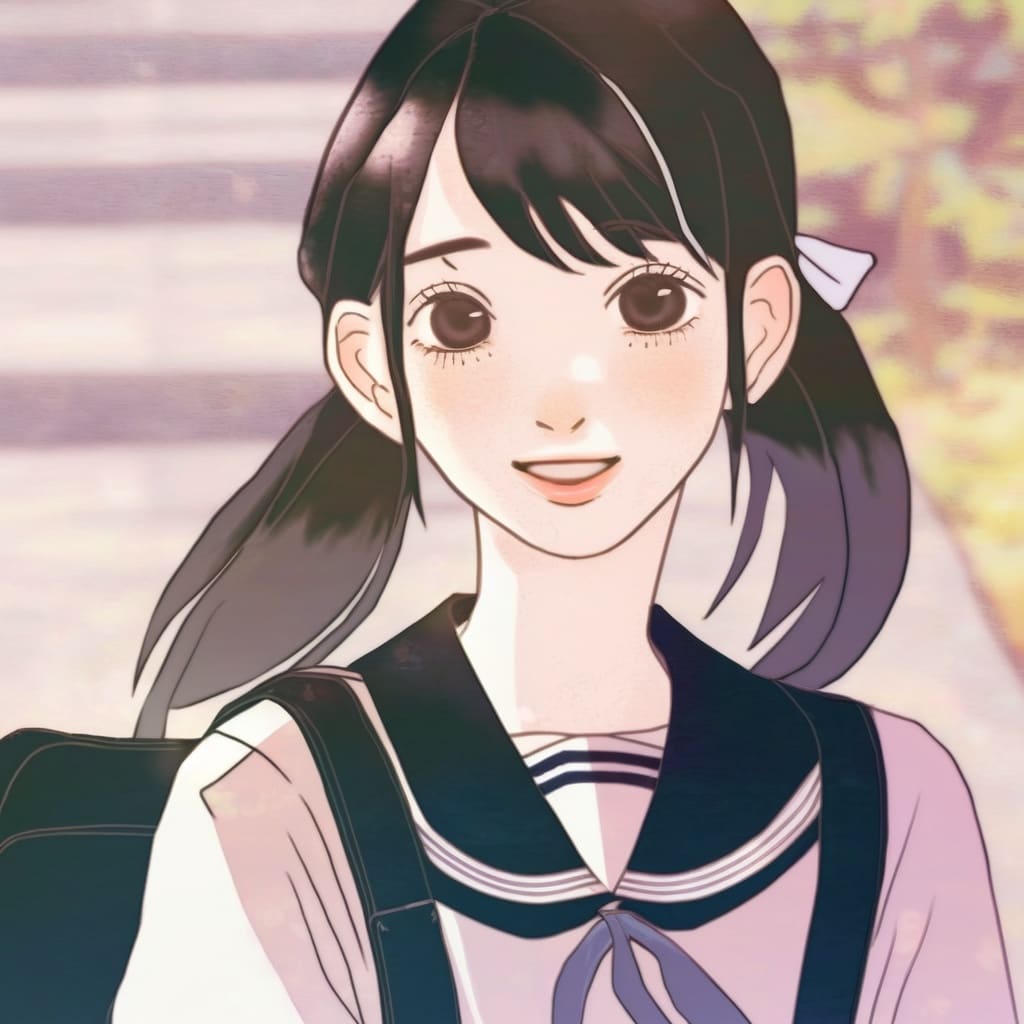 Josei anime student in uniform Josei anime student in uniform