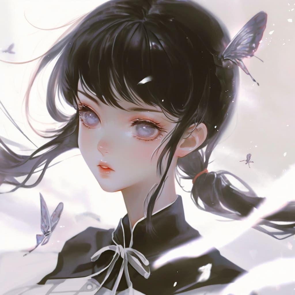 Josei anime girl with black hair Josei anime girl with black hair