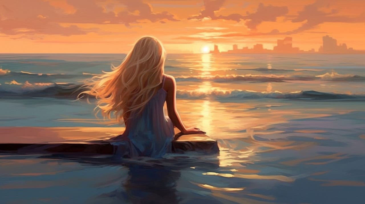 admiring a golden sunset admiring a golden sunset