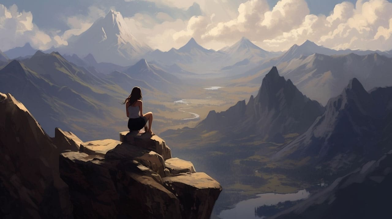 Staring at the mountains Staring at the mountains