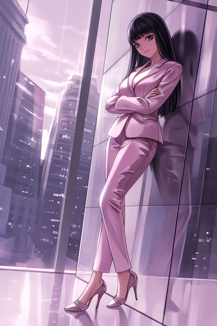 Josei fashion influencer - glass wall boss babe Josei fashion influencer - glass wall boss babe