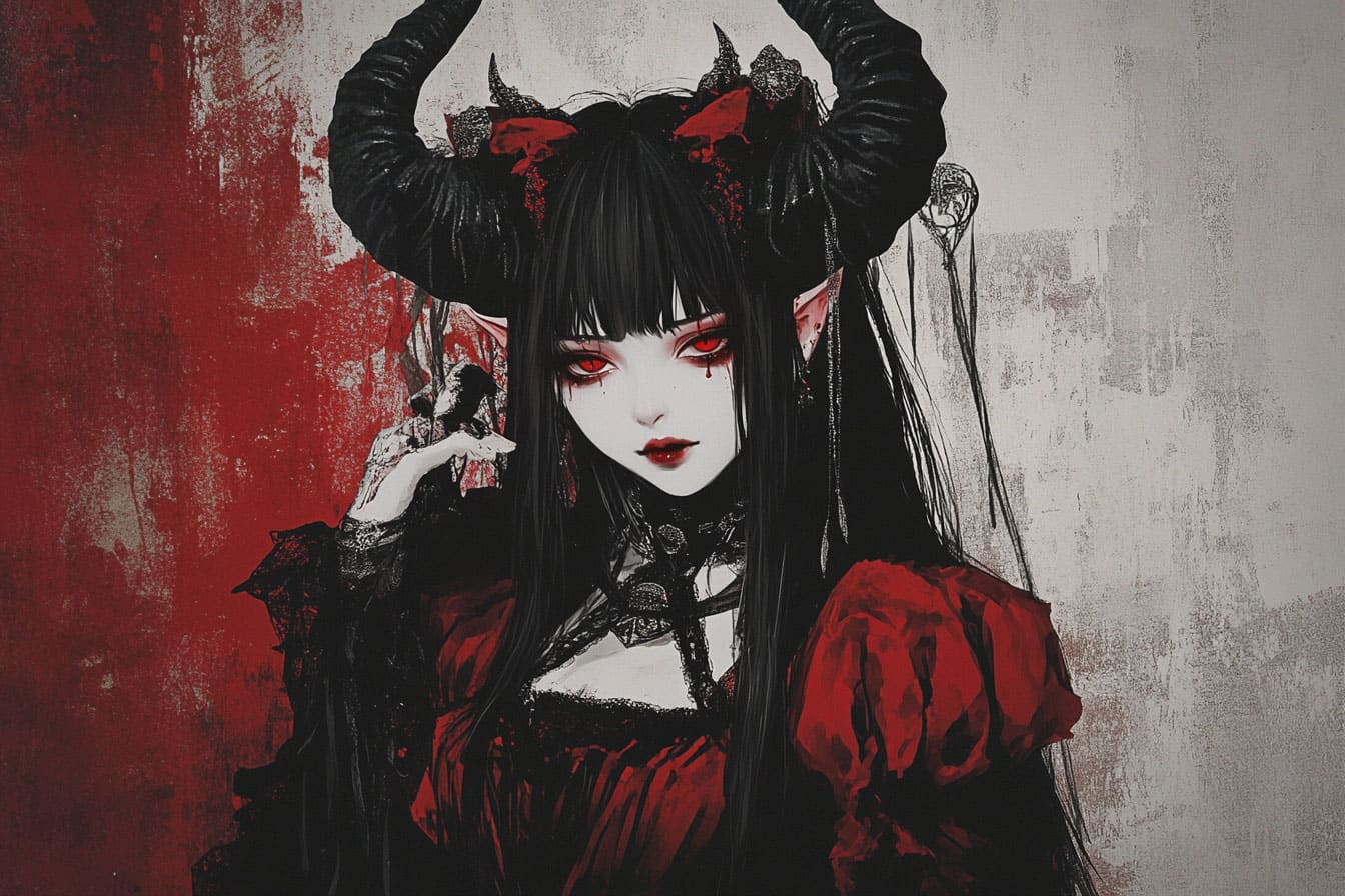 josei anime woman in devilcore josei anime woman in devilcore