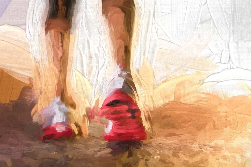 Runner's Shoes on Street Runner's Shoes on Street