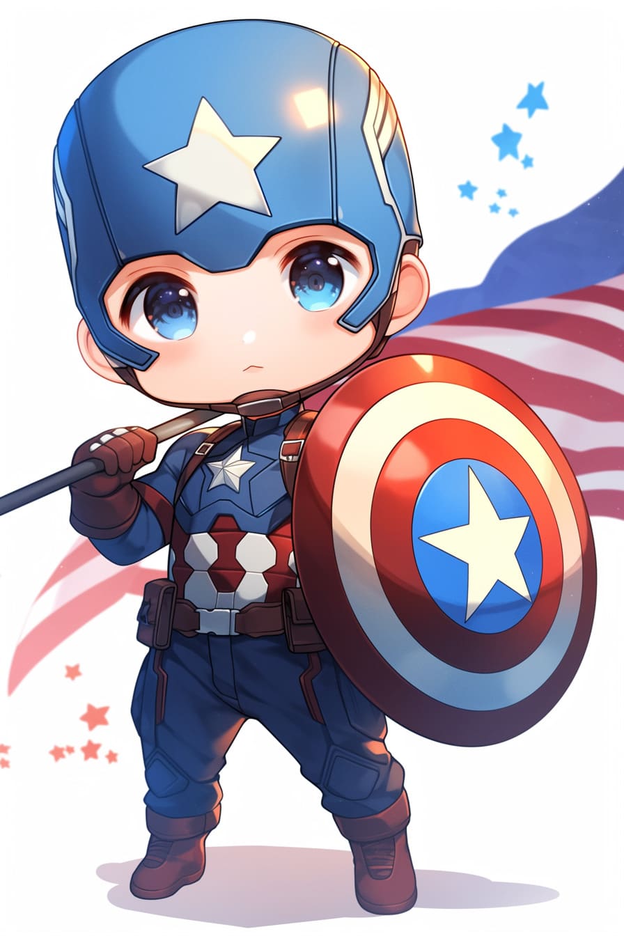 Chibi Captain America Chibi Captain America