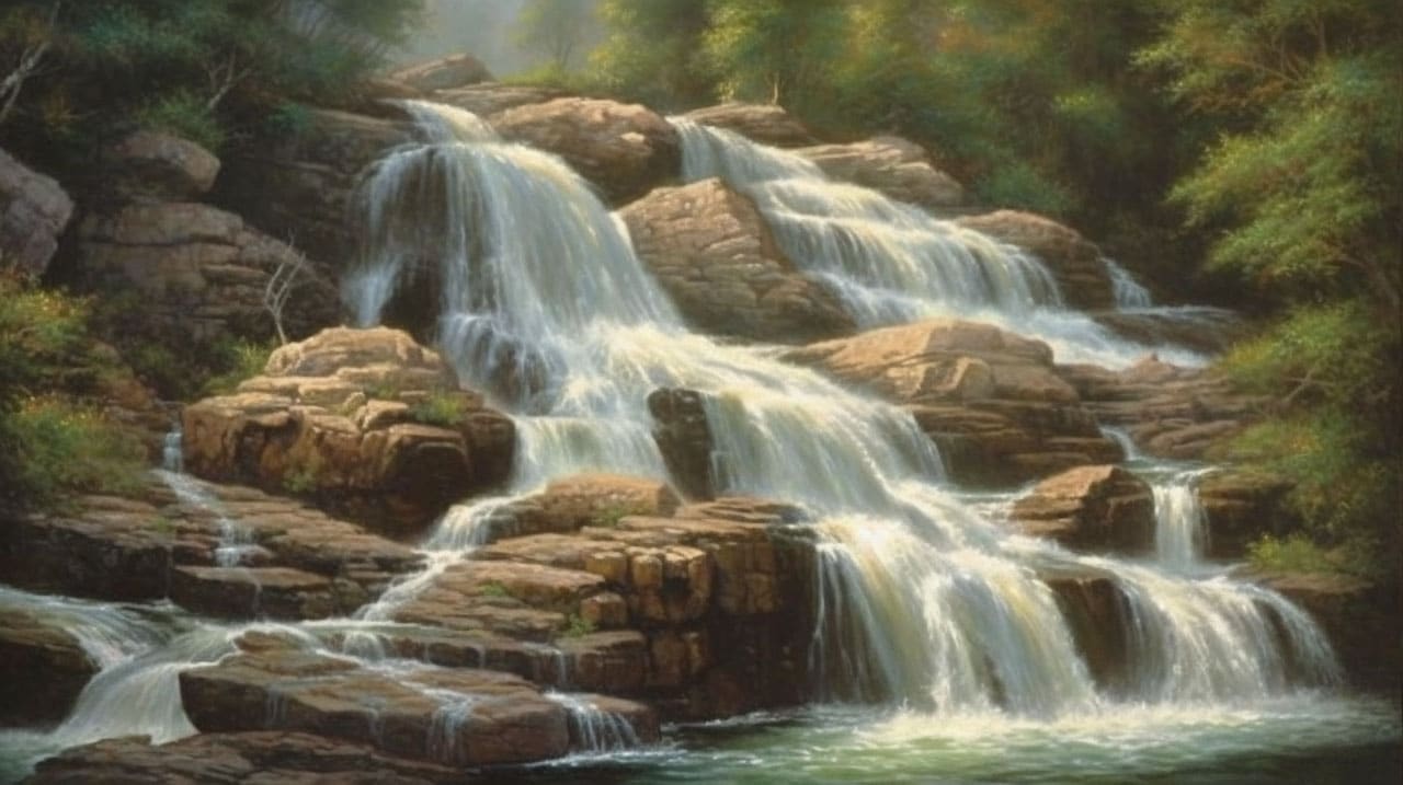 cascading waterfall cascading waterfall