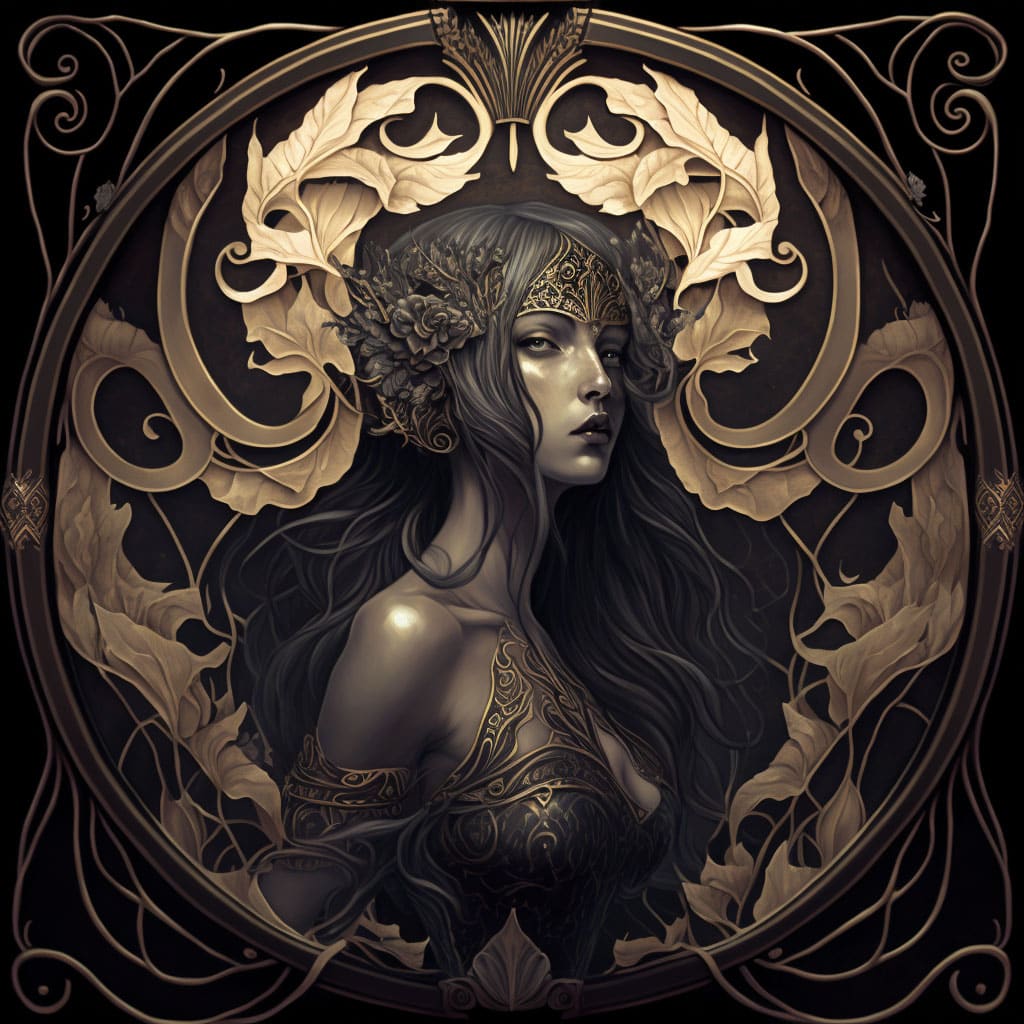 Dark Feminine Art - Art Nouveau Dark Feminine Art - Art Nouveau