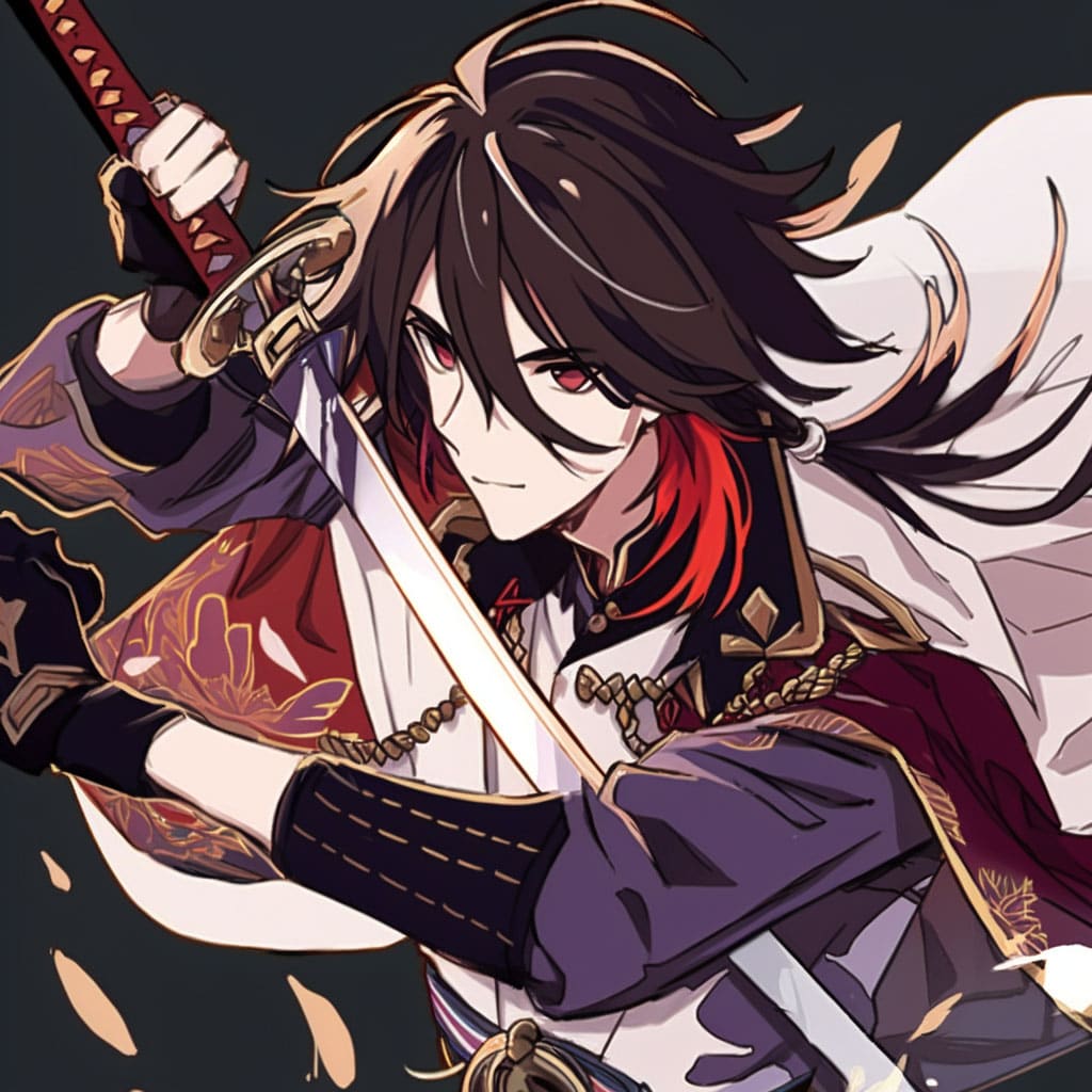Jidaimono anime style - man with sword Jidaimono anime style - man with sword