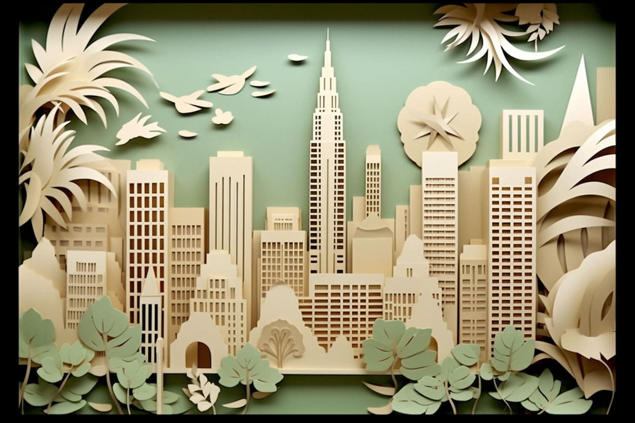 New York in the Spring Kirigami New York in the Spring Kirigami