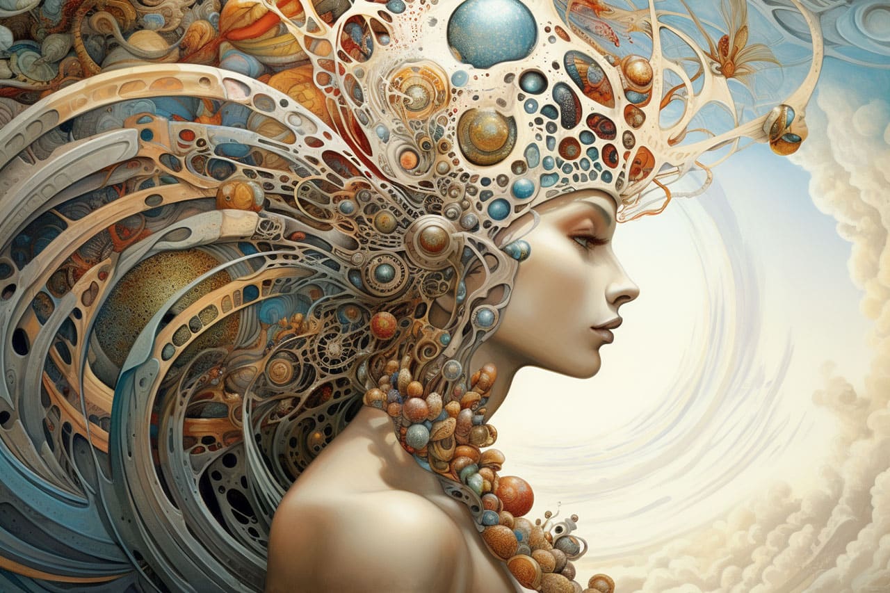 Woman with a headdress Woman with a headdress