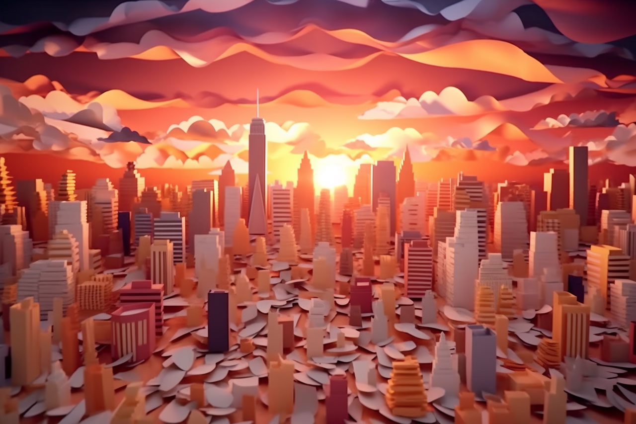 Sunset over New York City Sunset over New York City