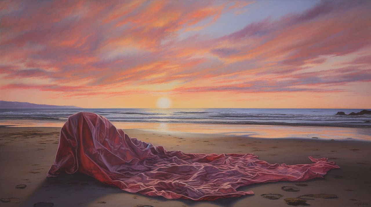 sunset over a beach sunset over a beach