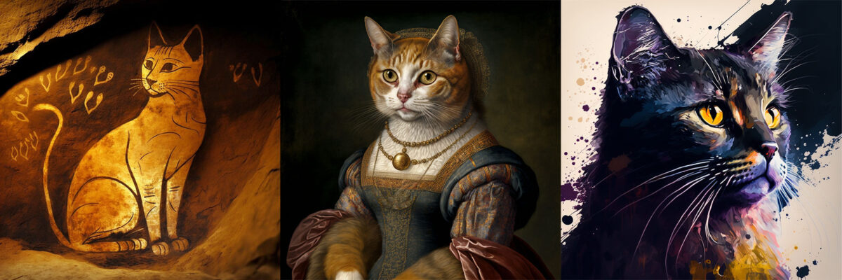 Art History Period - Three Styles of Cats