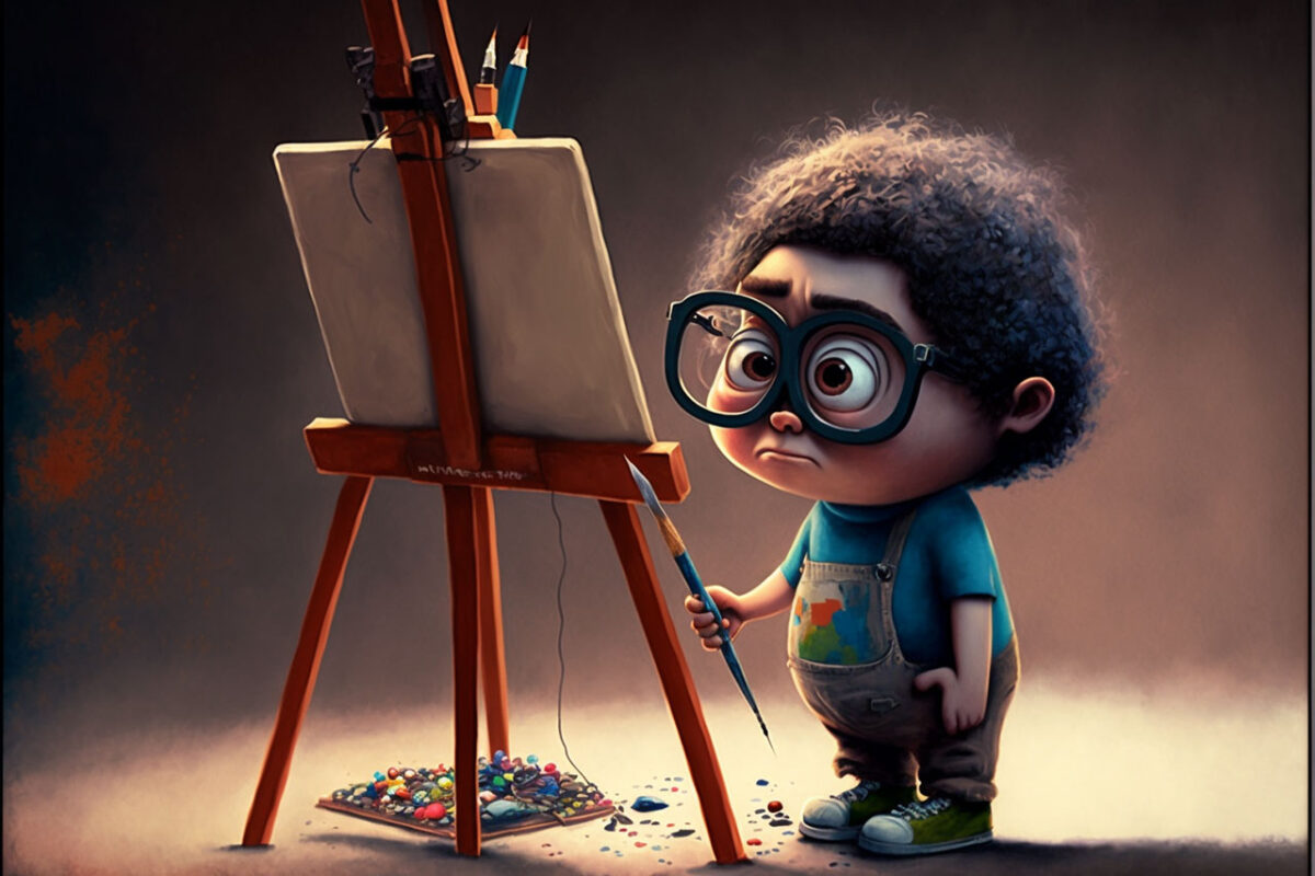 Painting at an Easel