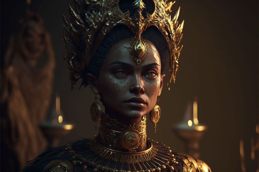 Dark Exotic Art - Queen at Golden Hour