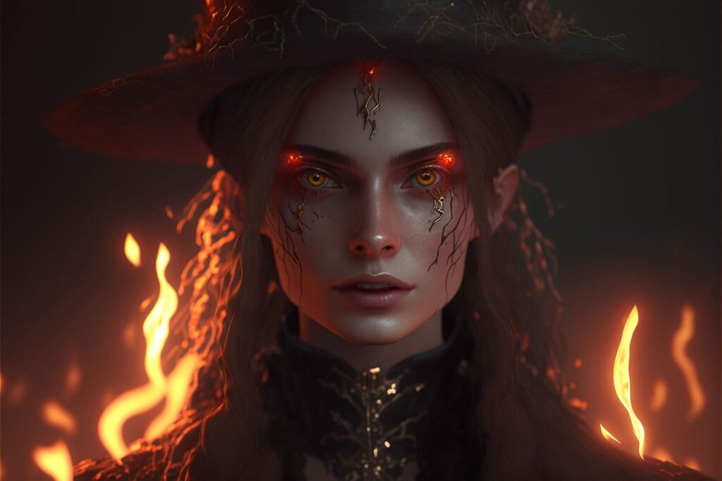 Dark Feminine Art - Witch