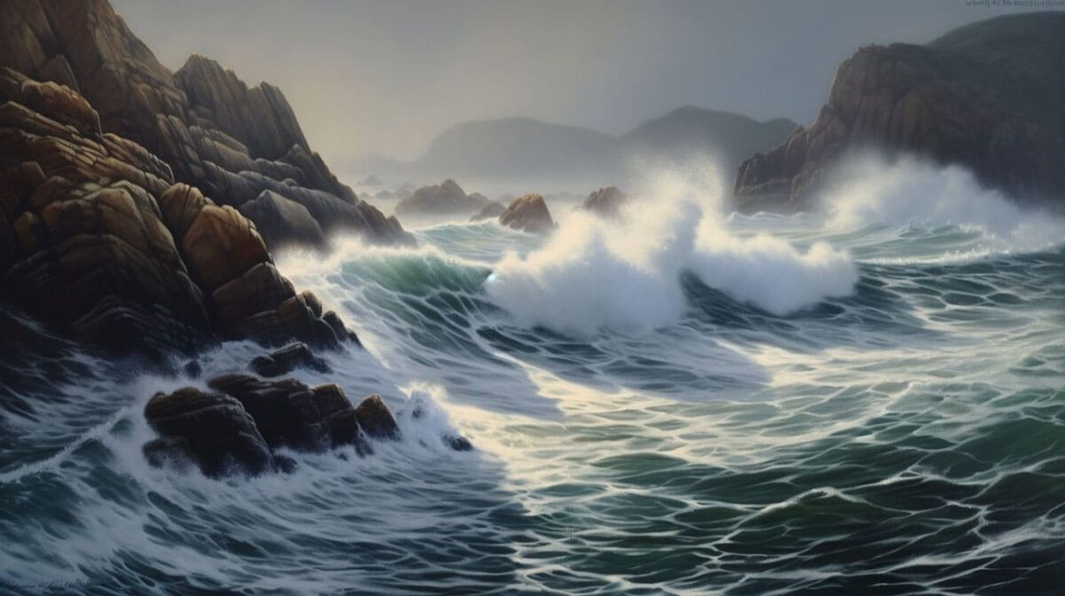 Paintings of Metaphor and Simile - A Dramatic Coastline