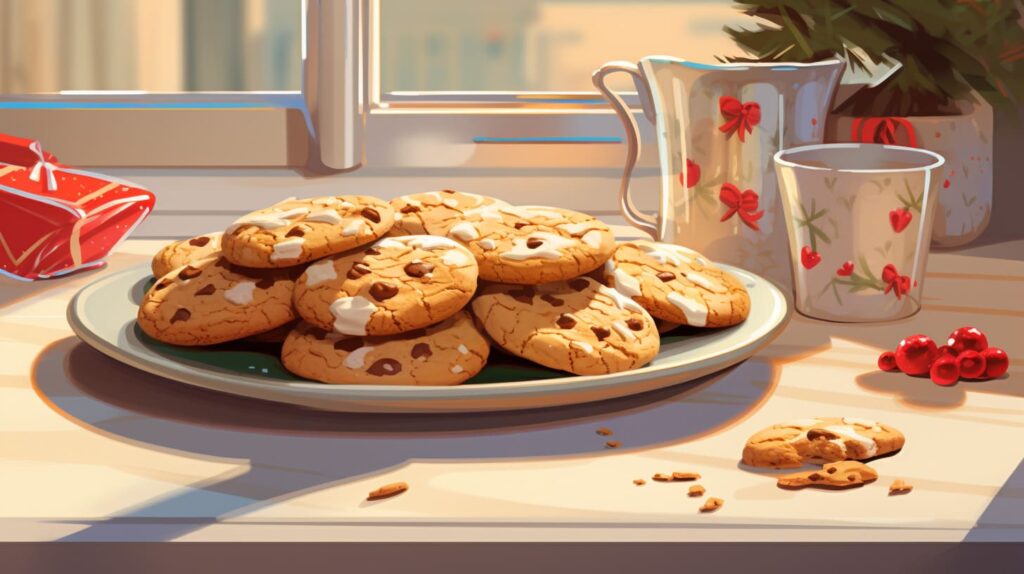 plate of warm holiday cookies