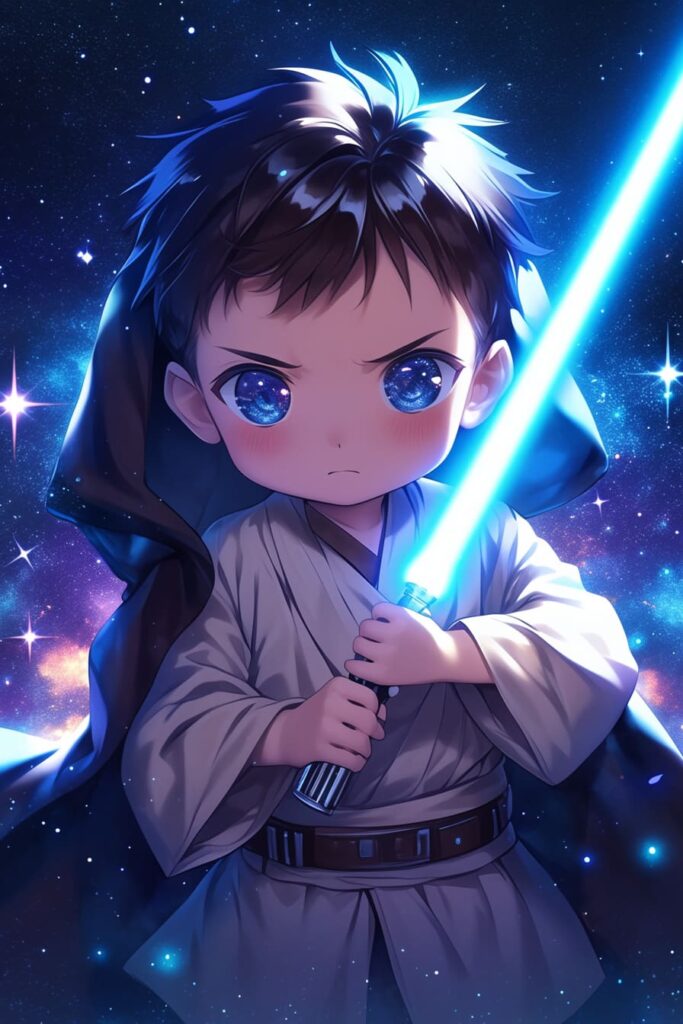 Chibi Star Wars with Lightsaber